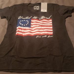 Girls with guns betsy ross flag tee